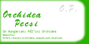 orchidea pecsi business card
